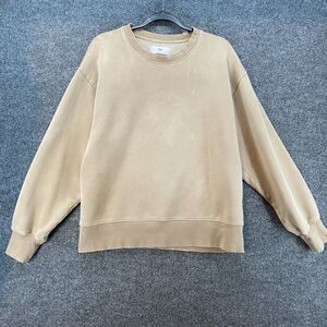 TNA Sweater Womens S Beige Pullover Crew Neck Oversize Relaxed Casual Sweatshirt